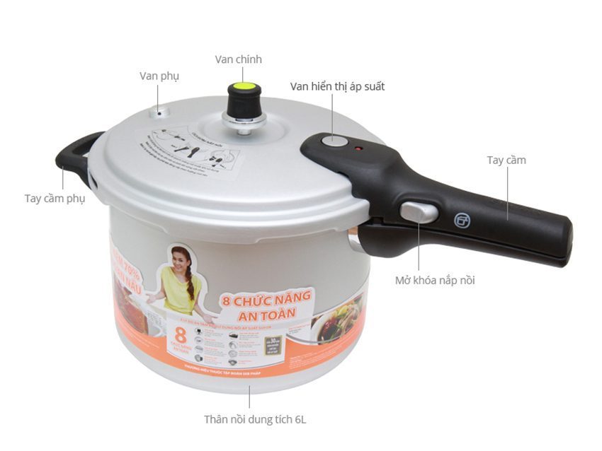 Chi tiết của nồi áp suất cơ Safety Supor YH22N1