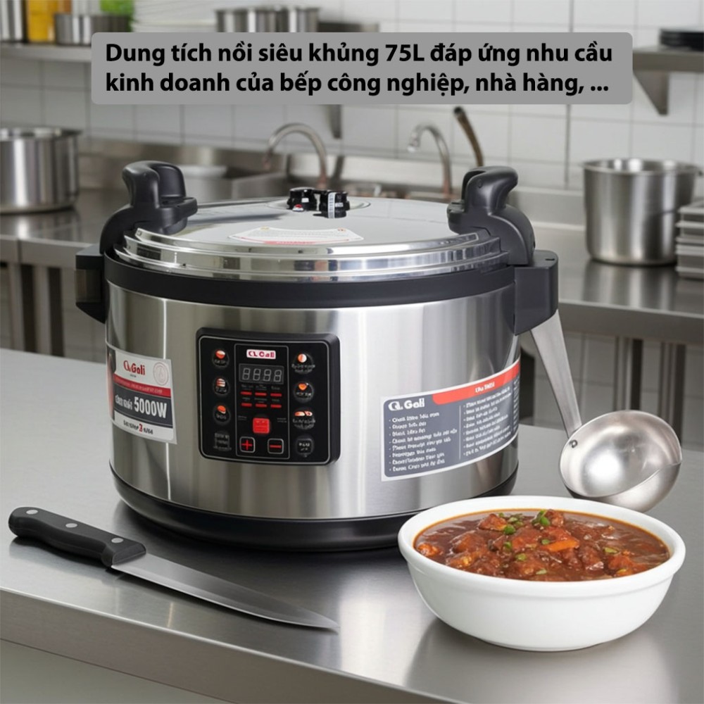 Nồi áp suất công nghiệp Gali GLC-75L - Hàng chính hãng