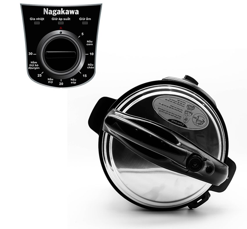 Bảng điều khiển của nồi áp suất đa năng 5 lít Nagakawa NAG0203