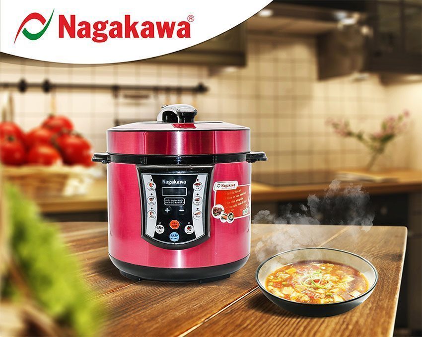 Nồi áp suất 6 lít Nagakawa NAG0202 - Hàng chính hãng