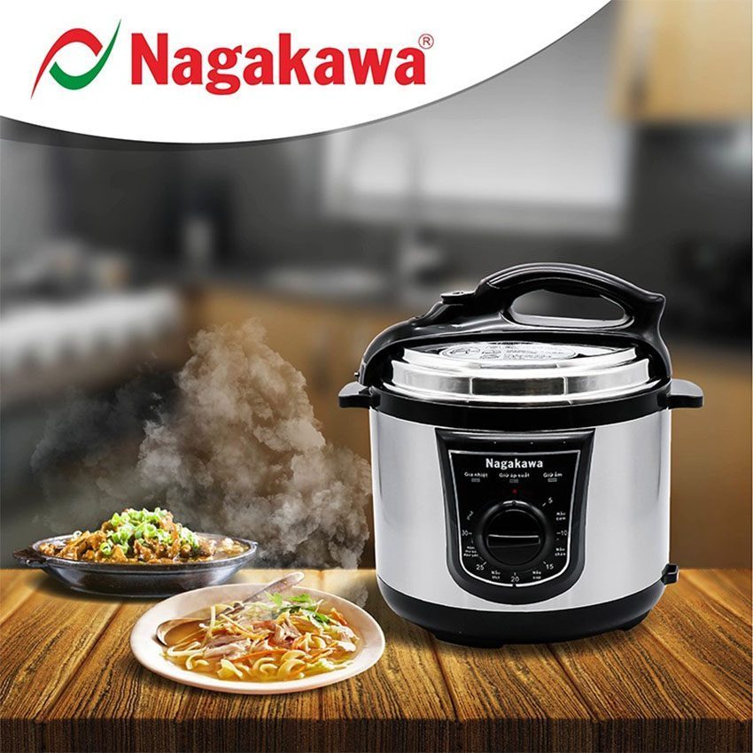 Nồi áp suất đa năng 6 lít Nagakawa NAG0204 - Hàng chính hãng