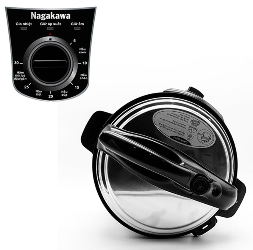 Nồi áp suất đa năng 6 lít Nagakawa NAG0204 - Hàng chính hãng