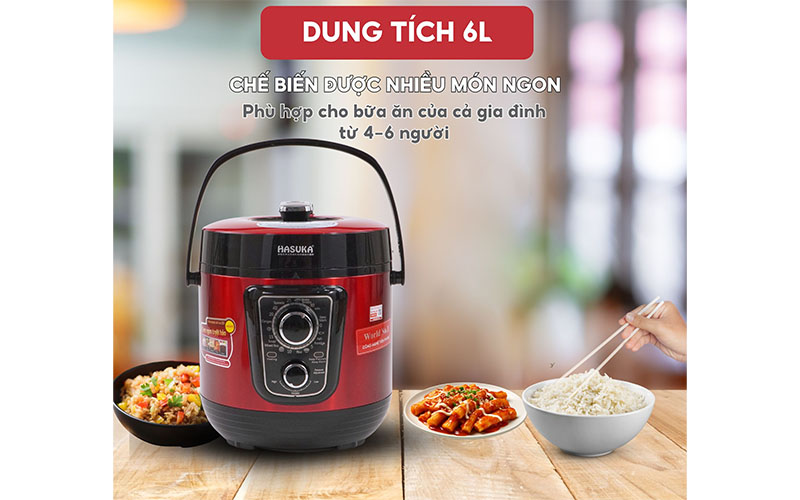 Nồi áp suất đa năng Hasuka HSK-988 - Hàng chính hãng