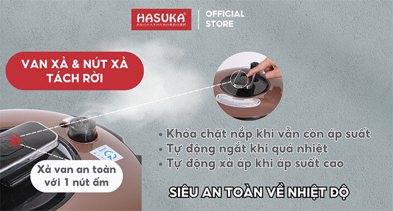 Nồi áp suất đa năng Hasuka HSK-988 - Hàng chính hãng