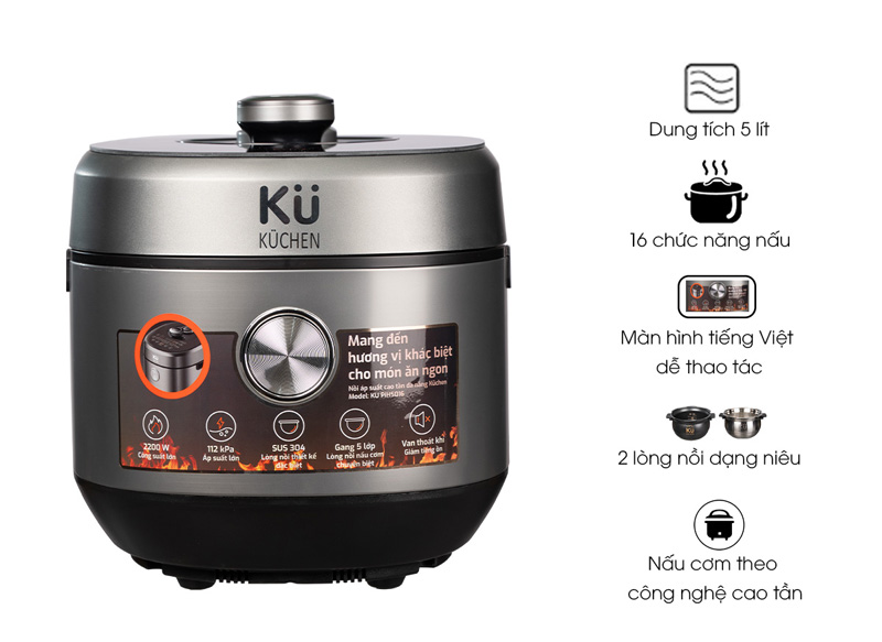 Nồi áp suất đa năng Kuchen KU-PIH5016 - Hàng chính hãng