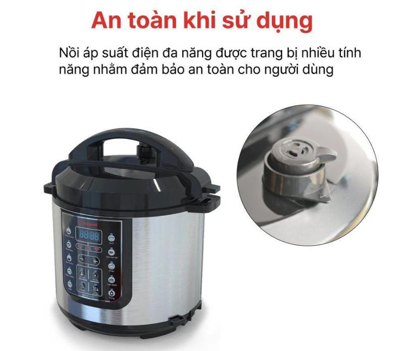 Nồi áp suất điện Happycook HEPC-600SV - Hàng chính hãng