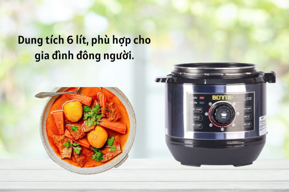 Nồi áp suất điện Bennix BN-60P (6 lít) - Hàng chính hãng
