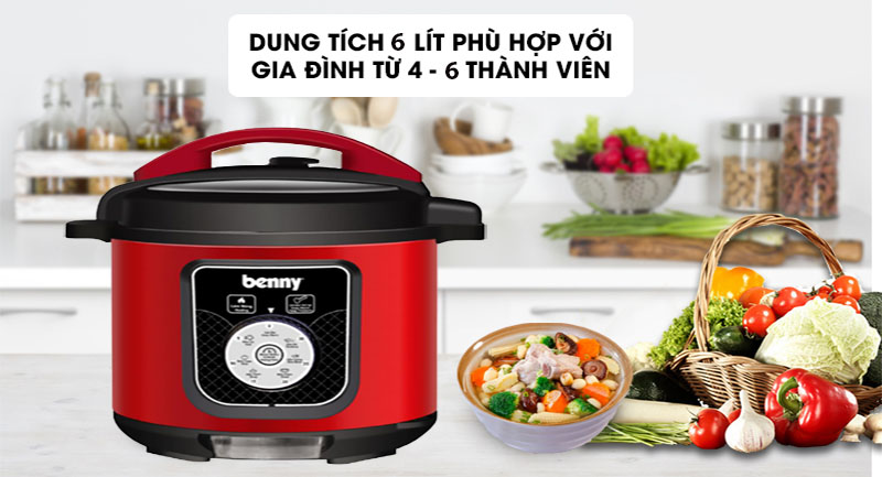 Nồi áp suất điện Benny BP-08S - Hàng chính hãng