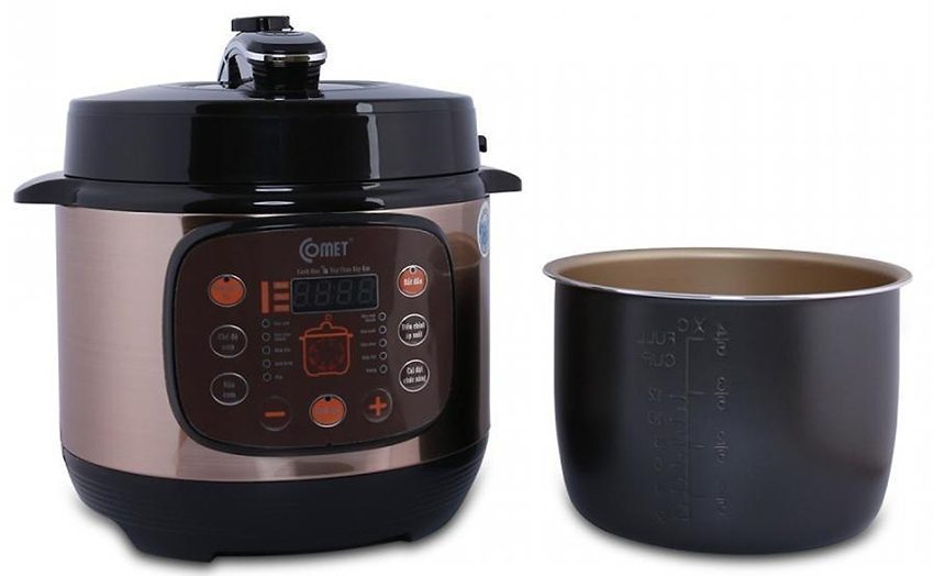 Nồi áp suất điện nắp gài Comet CM6155G - Hàng chính hãng
