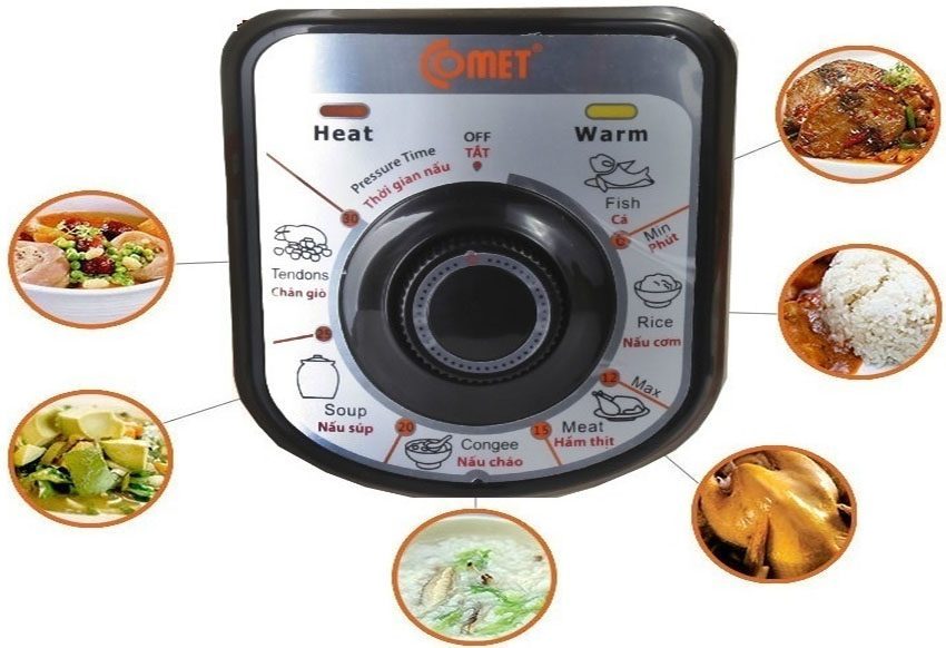 Nồi áp suất điện Comet CM6156R  - Hàng chính hãng
