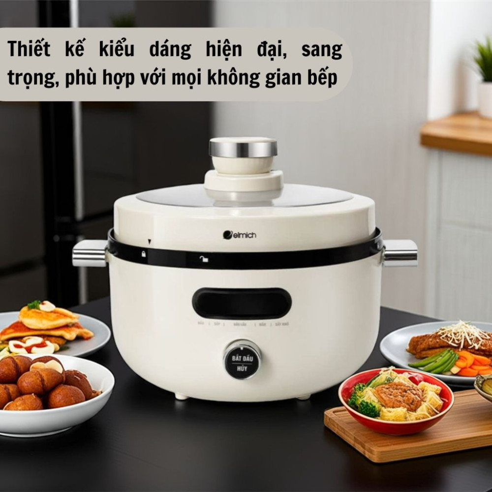 Nồi áp suất điện đa năng Elmich 3.5L PCE-8576 - Hàng chính hãng