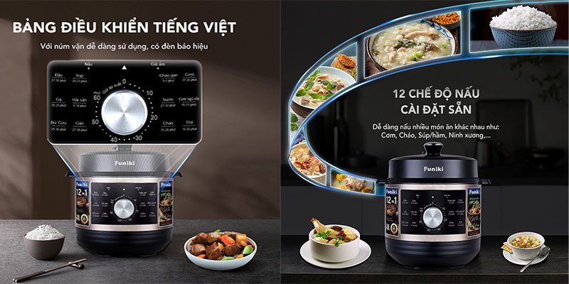 Nồi áp suất điện 6L Funiki HPC6856 - Hàng chính hãng
