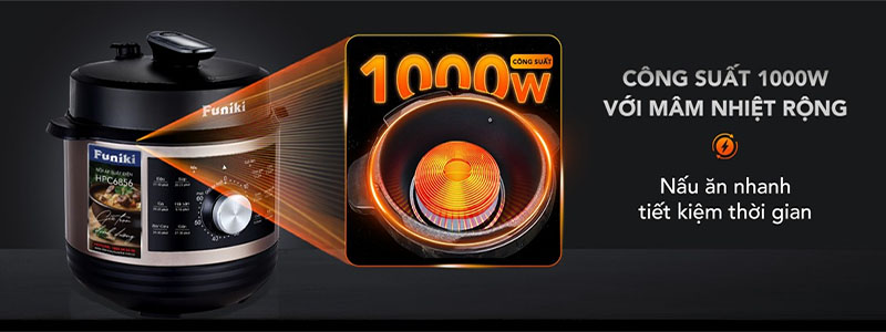 Nồi áp suất điện 6L Funiki HPC6856 - Hàng chính hãng