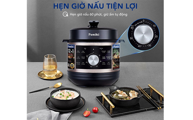 Nồi áp suất điện 6L Funiki HPC6856 - Hàng chính hãng