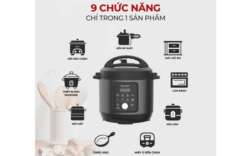 Nồi áp suất điện Instant POT ESSENTIAL 60-9-in-1 - Hàng chính hãng