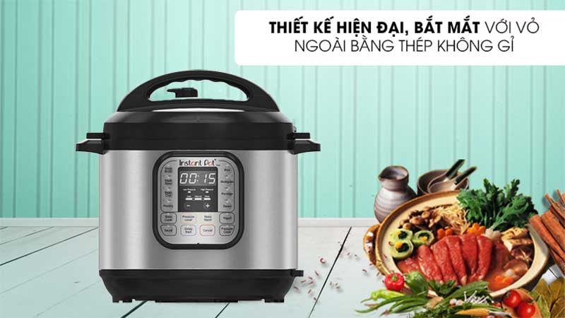 Thiết kế và chất liệu của Nồi áp suất điện Instant Pot Duo 60 7-in-1