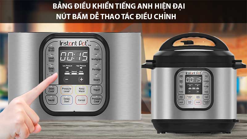 Bảng điều khiển của Nồi áp suất điện Instant Pot Duo 60 7-in-1