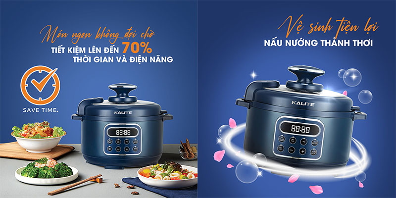 Nồi áp suất điện Kalite KPC4066 - Hàng chính hãng