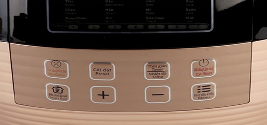 Bảng điều khiển của nồi áp suất điện Kangaroo KG289