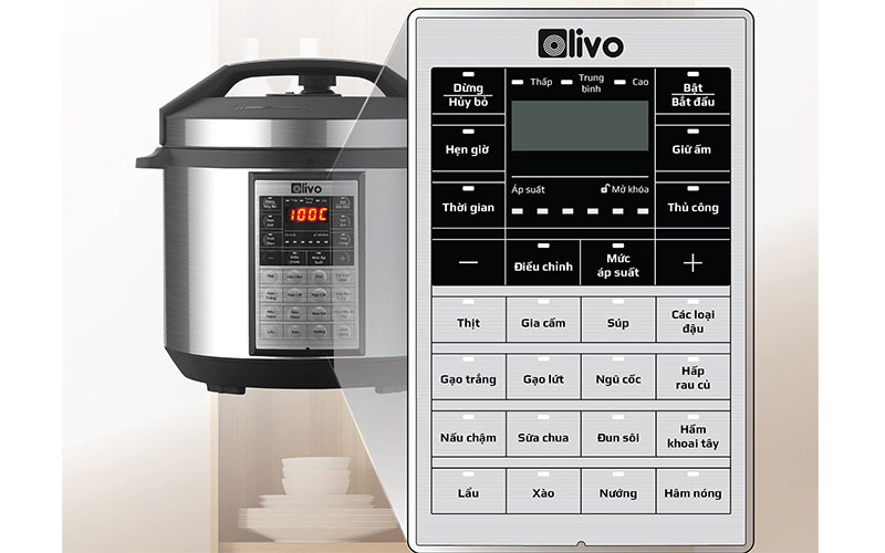 Nồi áp suất điện tử Olivo PC60 - Hàng chính hãng