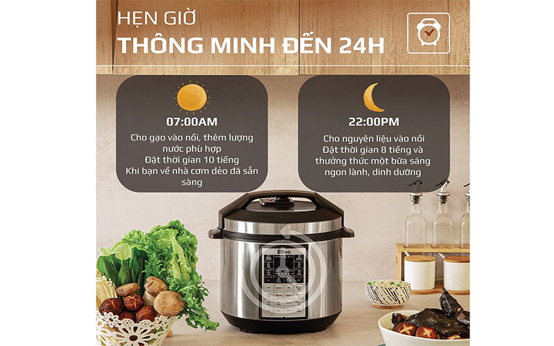 Nồi áp suất điện tử Olivo PC60 - Hàng chính hãng