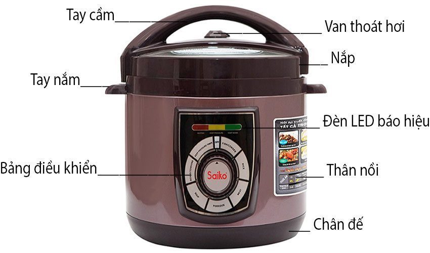 Nồi áp suất cơ Saiko EPC-918 - Hàng chính hãng
