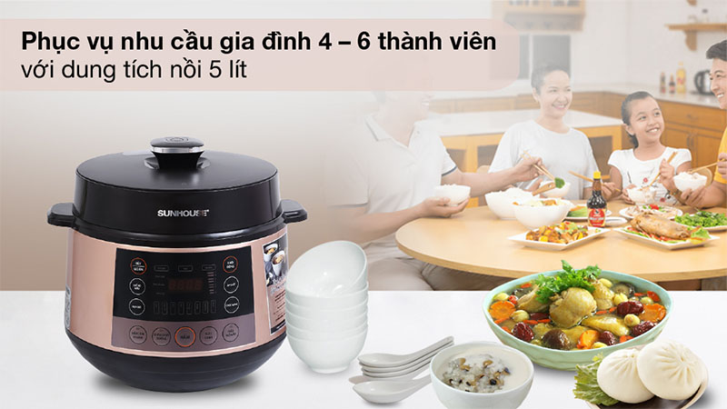 Nồi áp suất điện Sunhouse SHD1570 - Hàng chính hãng