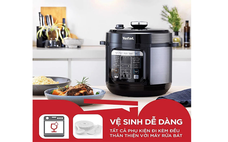 Nồi áp suất điện tử Tefal CY601868 - Hàng chính hãng