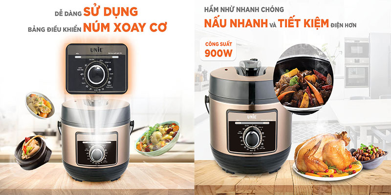 Nồi áp suất điện Unie UPC5081Y - Hàng chính hãng