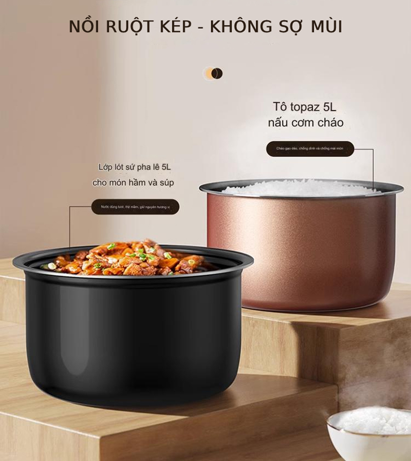 Nồi áp suất điện Bear YLB-A50P1 (5 lít) - Hàng chính hãng