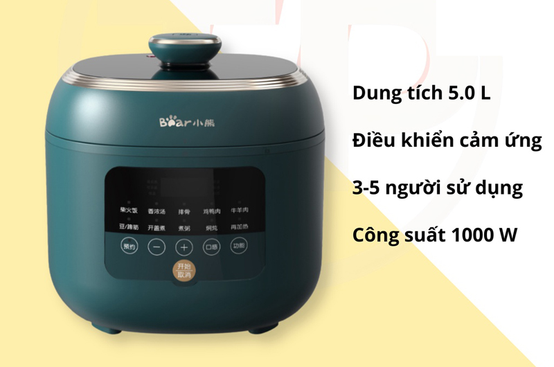 Nồi áp suất điện Bear YLB-A50P1 (5 lít) - Hàng chính hãng