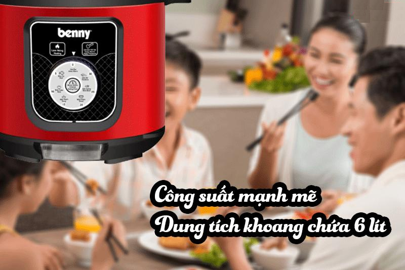 Nồi áp suất điện Benny 6 lít BP-71P - Hàng chính hãng