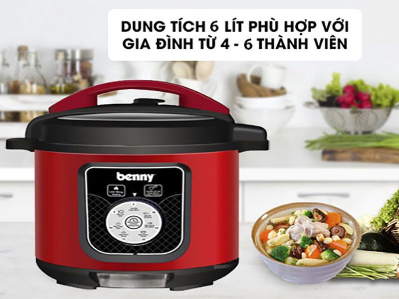 Nồi áp suất điện Benny 6 lít BP-71P - Hàng chính hãng
