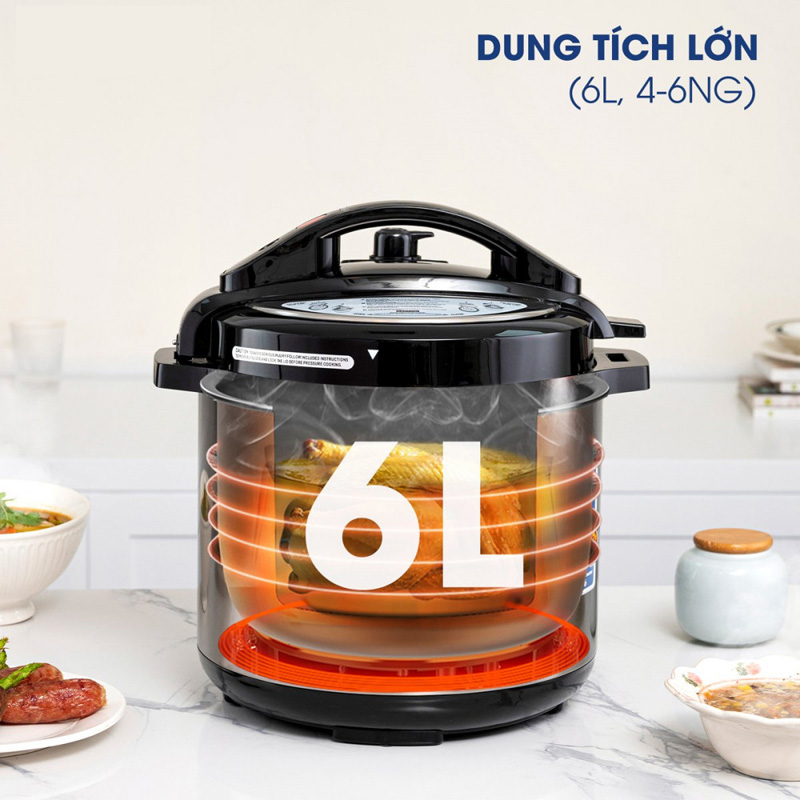 Nồi áp suất điện Funiki HPC6862 - Hàng chính hãng
