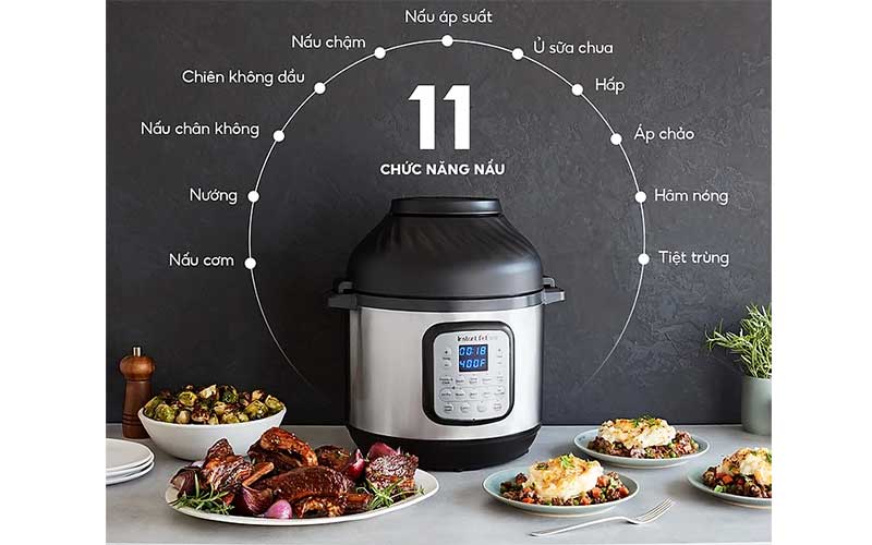 Nồi áp suất kết hợp chiên không dầu Instant Pot Duo Crisp 11-In-1 - Hàng chính hãng