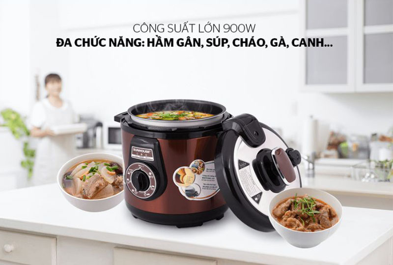 Nồi áp suất điện Sunhouse SH1550 ( 5.0 lít) - Hàng chính hãng