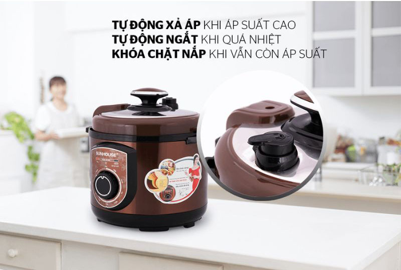 Nồi áp suất điện Sunhouse SH1550 ( 5.0 lít) - Hàng chính hãng
