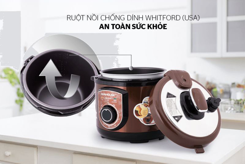 Nồi áp suất điện Sunhouse SH1550 ( 5.0 lít) - Hàng chính hãng
