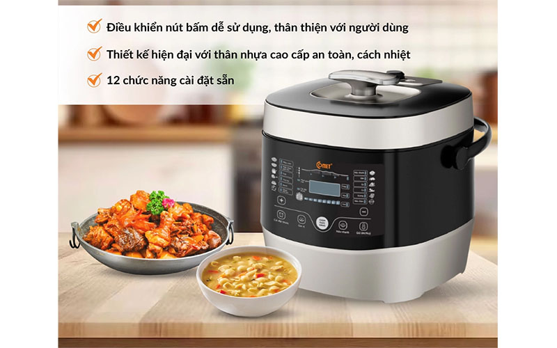 Nồi áp suất điện tử Comet CM6168 - Hàng chính hãng