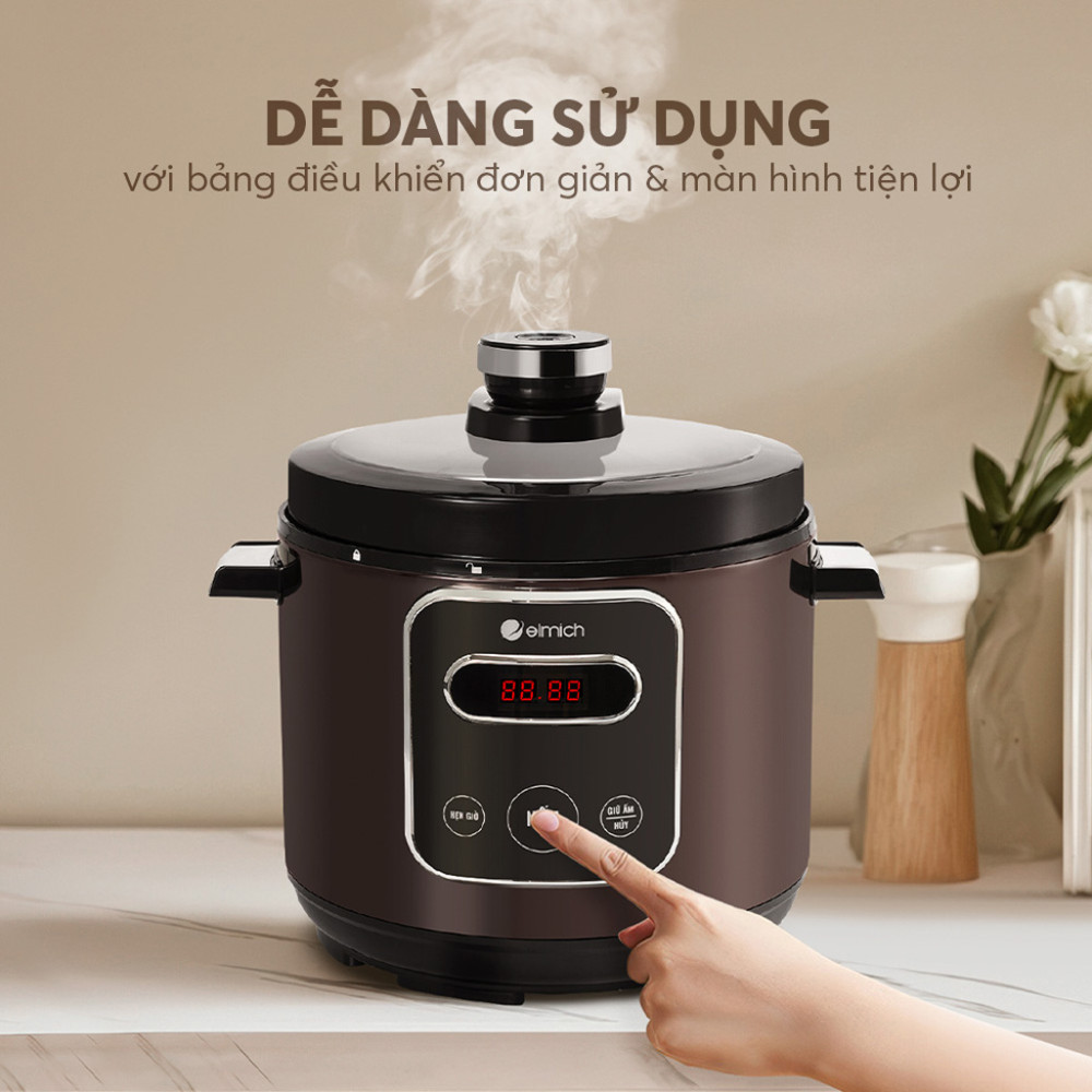 Nồi áp suất điện Elmich 6L PCE-8574 - Hàng chính hãng