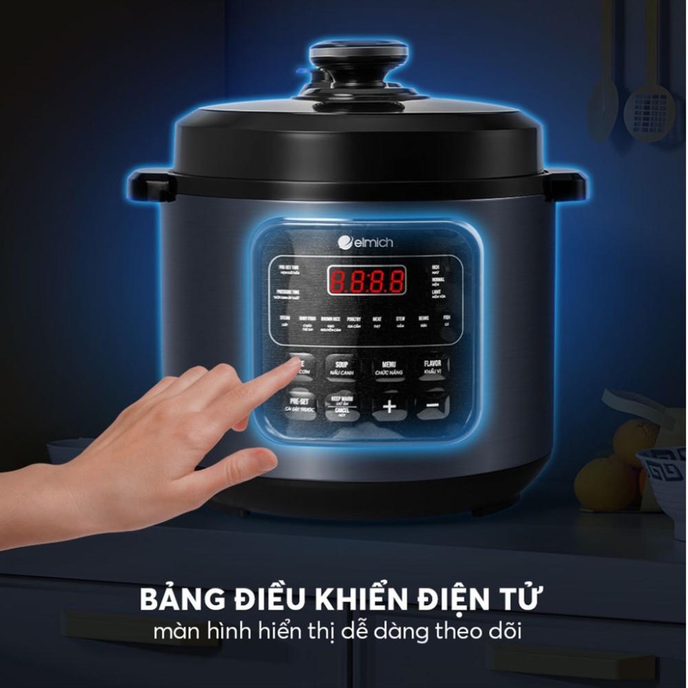 Nồi áp suất điện tử Elmich PCE-8571 - Hàng chính hãng