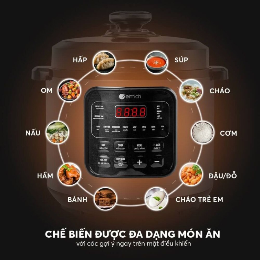 Nồi áp suất điện tử Elmich PCE-8571 - Hàng chính hãng