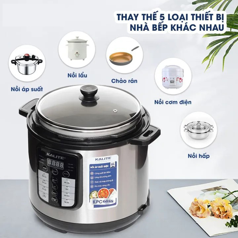 Nồi áp suất điện tử Kalite KPC6088 - Hàng chính hãng