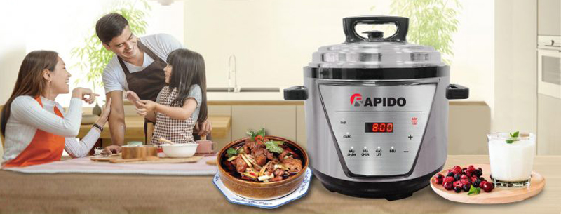 Nồi có dung tích lớn lên đến 5 lít, nấu được nhiều thực phẩm cùng lúc