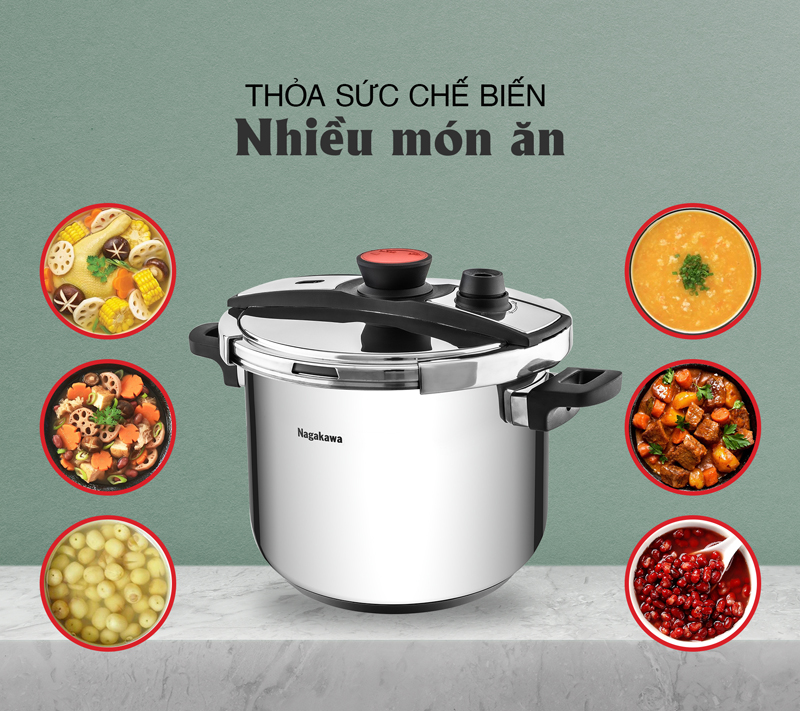 Nồi áp suất Nagakawa 7 lít NAG1473 - Hàng chính hãng