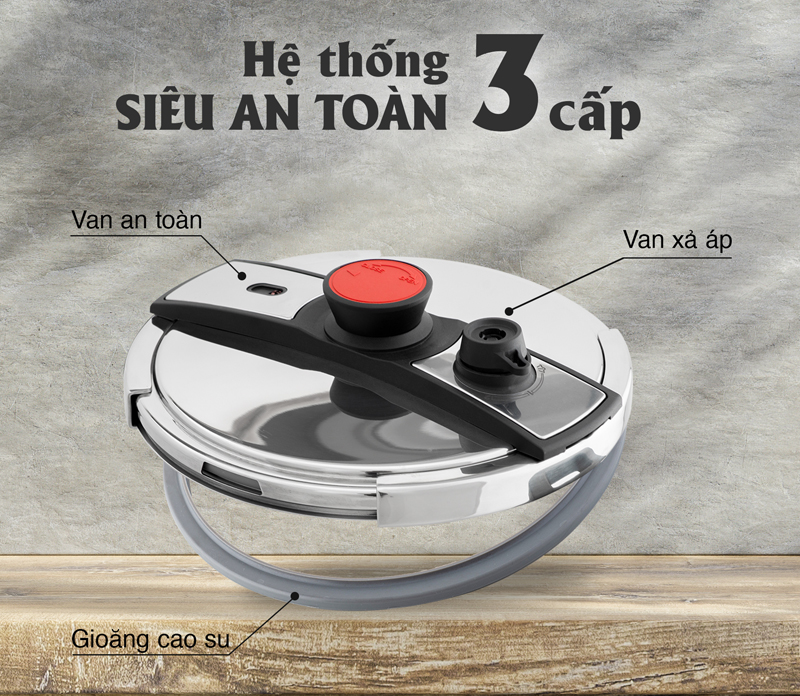 Nồi áp suất gas Nagakawa 8 lít NAG1481 - Hàng chính hãng