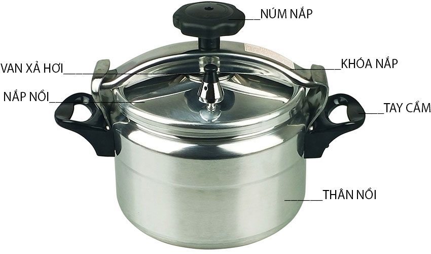 Các bộ phận của Nồi áp suất nấu gas Fujika FJAG197T