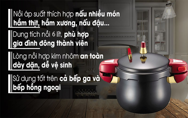 Thiết kế, tính năng của Nồi áp suất nhôm PoongNyun JSPC-24CV
