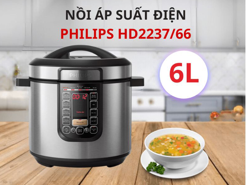 Nồi có ung tích 6L đáp ứng nhu cầu của gia đình 4 - 6 người