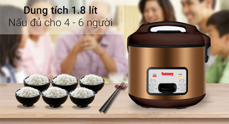 Nồi cơm điện nắp gài Benny BR-09B - Hàng chính hãng